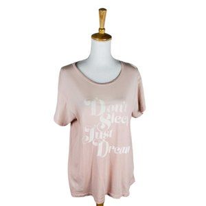 Wildfox Just Dream Manchester Tee In Rose Smoke Pink Size Small